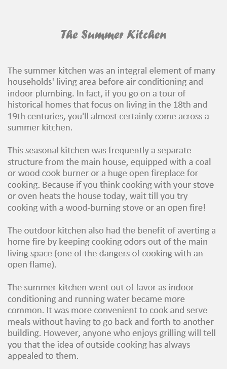 history of the summer kitchen