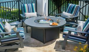 round fire table chat height