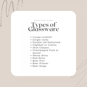 backyard bar glassware list