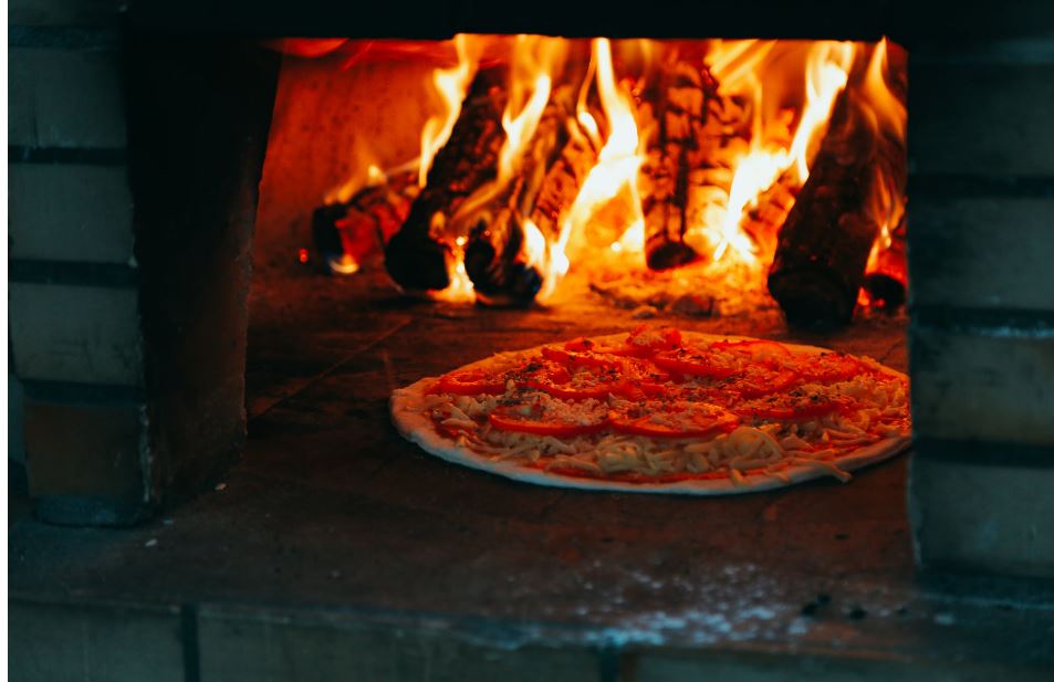 pizza oven with wood fire