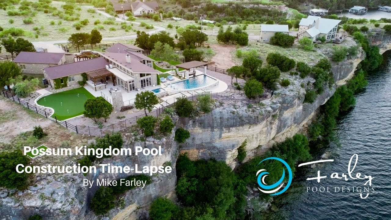 Possum Kingdom Pool & Swim Up Bar Construction Time-Lapse  by Mike Farley