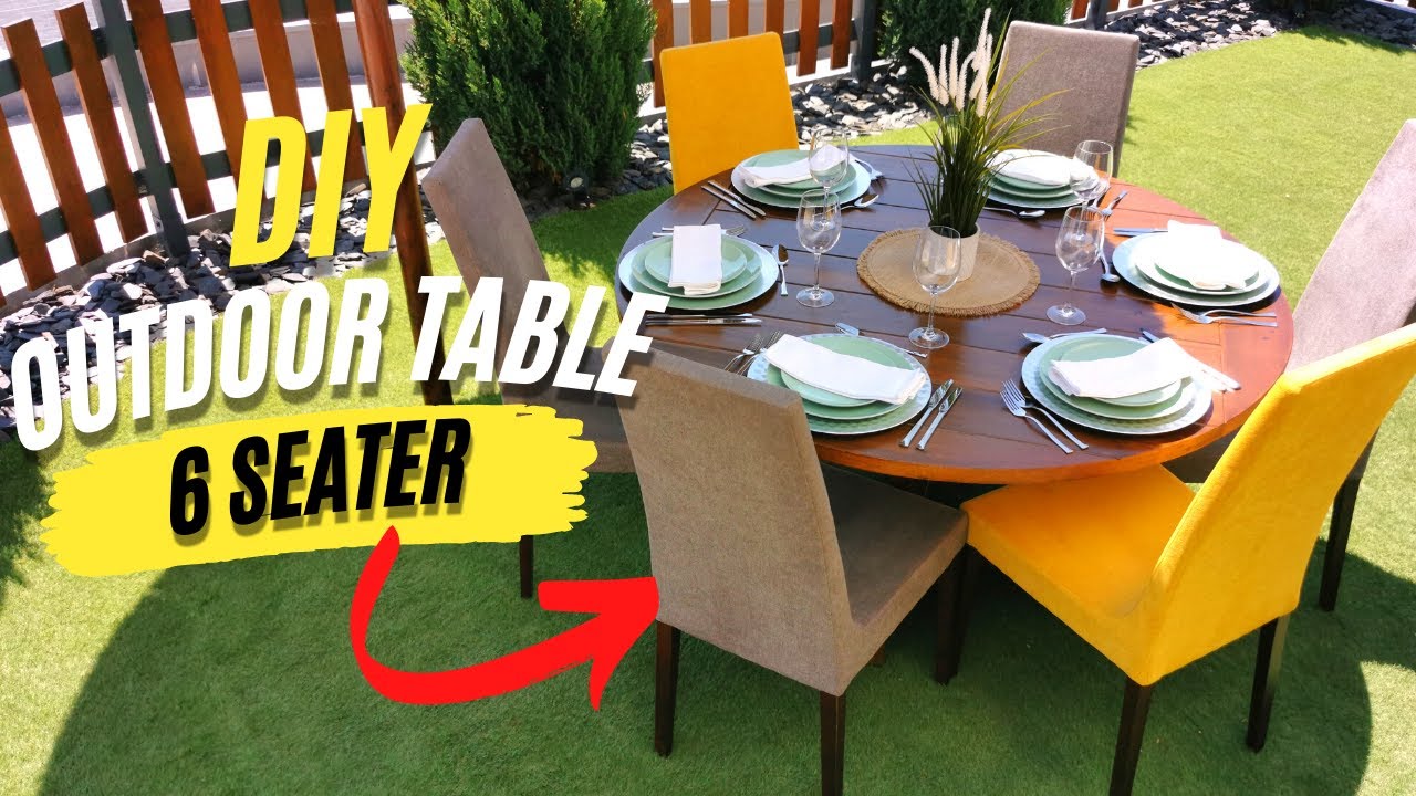 DIY Round Outdoor Patio Table – 6 Seater – Must Watch Till The End!! FREE PLANS