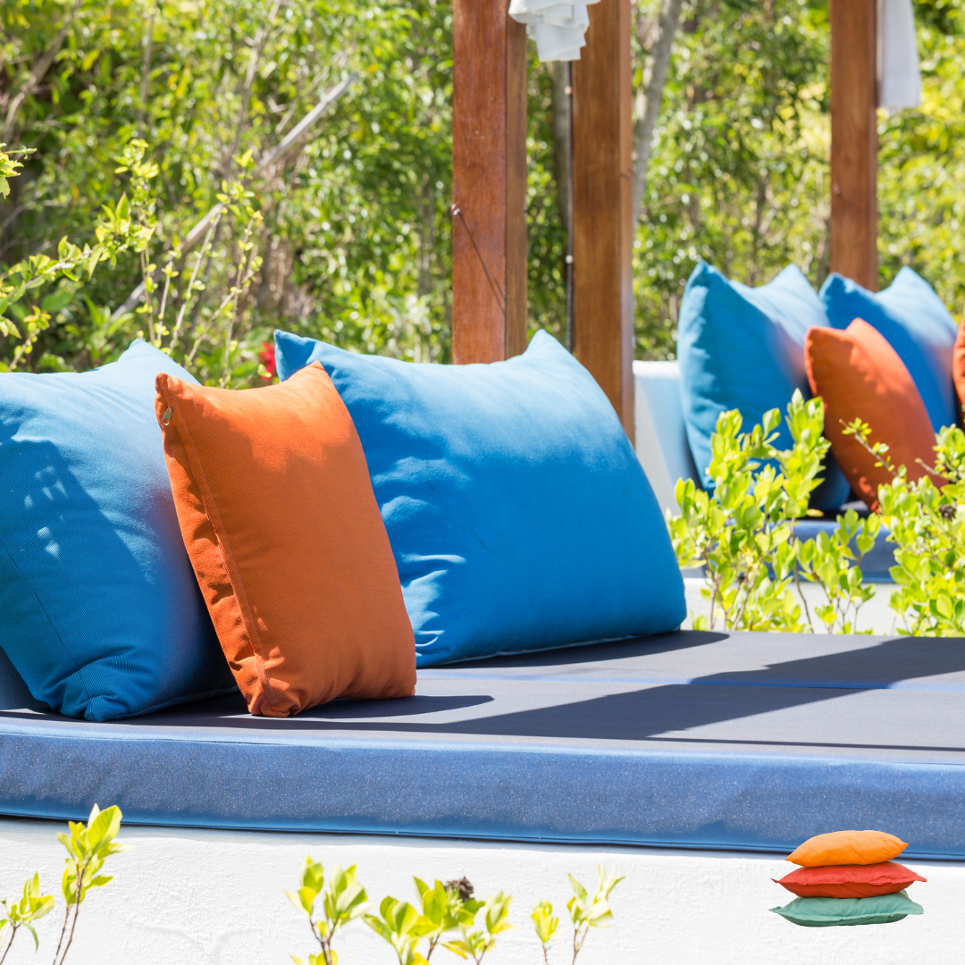 keeping outdoor pillows from blowing away