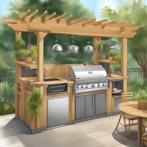 is it okay to build an outdoor kitchen with wood