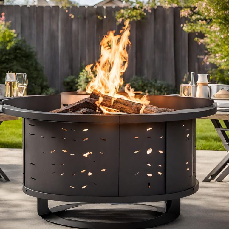 an image of a fire pit with a hidden propane tank on a patio