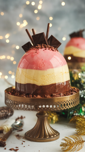 Celebration Ice Cream Bombe for New Year’s Festivities