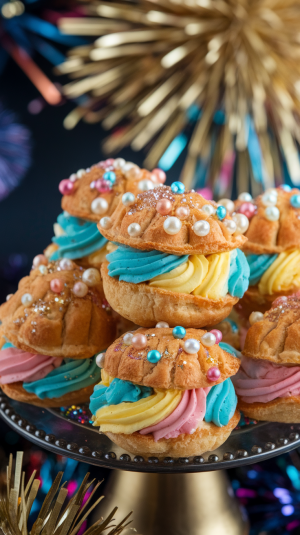 Festive Confetti Cream Puffs Recipe