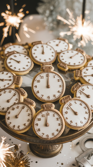 Clock Cookies for New Year’s Celebrations