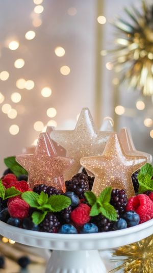 Sparkling Prosecco Jelly Stars for New Year’s Celebration