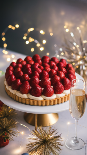 Champagne-Glazed Strawberry Tart