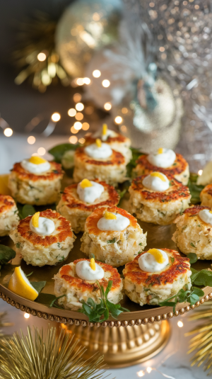 Mini Crab Cakes with Zesty Lemon Aioli