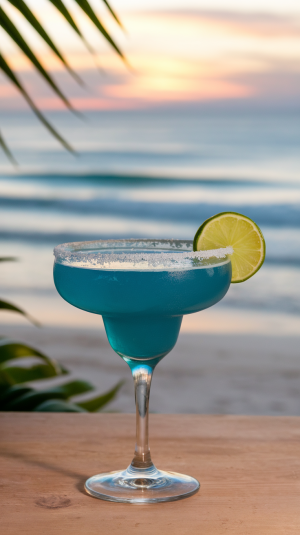 Blue Midnight Margarita Cocktail