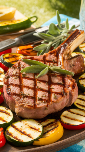 Grilled Veal Chops with Sage Brown Butter