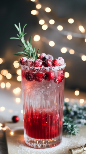 Spiced Cranberry Sparkler Cocktail