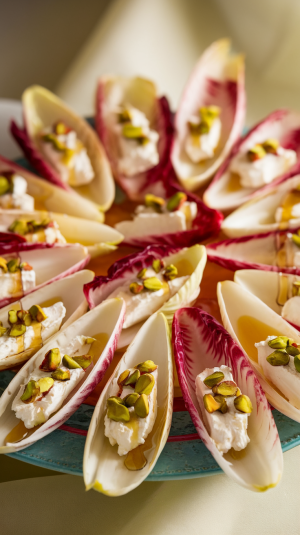 Elegant Goat Cheese-Stuffed Endive with Honey and Pistachios