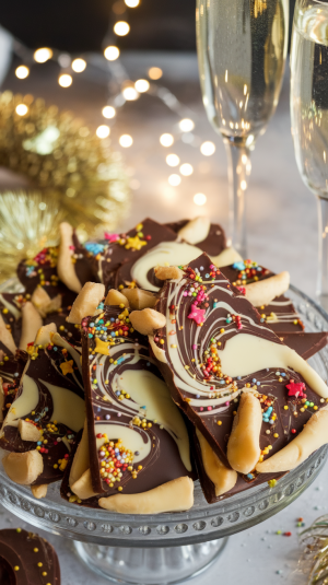 Fortune Cookie Dark Chocolate Bark Recipe