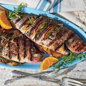 Grilled Whole Red Snapper with Citrus and Herbs