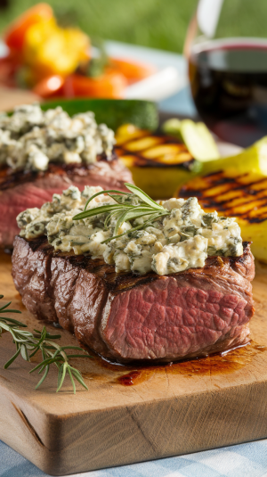 Grilled Beef Tenderloin with Blue Cheese Crust Recipe