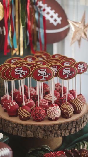 49ers Themed Red Velvet Cake Pops Recipe