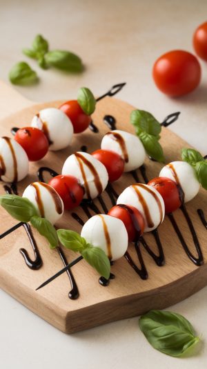 Caprese Skewers for a Refreshing Bite