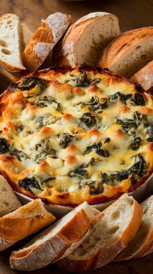 Cheesy Spinach Artichoke Dip