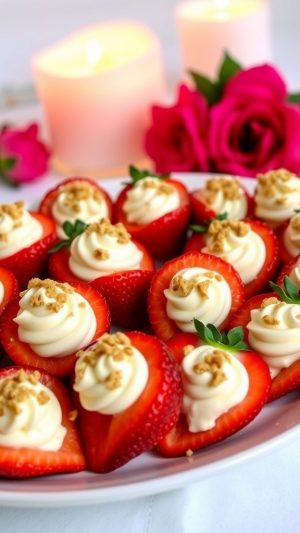 Cheesecake Stuffed Strawberries for a Romantic Dessert