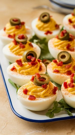 Deviled Eggs with Unique Toppings