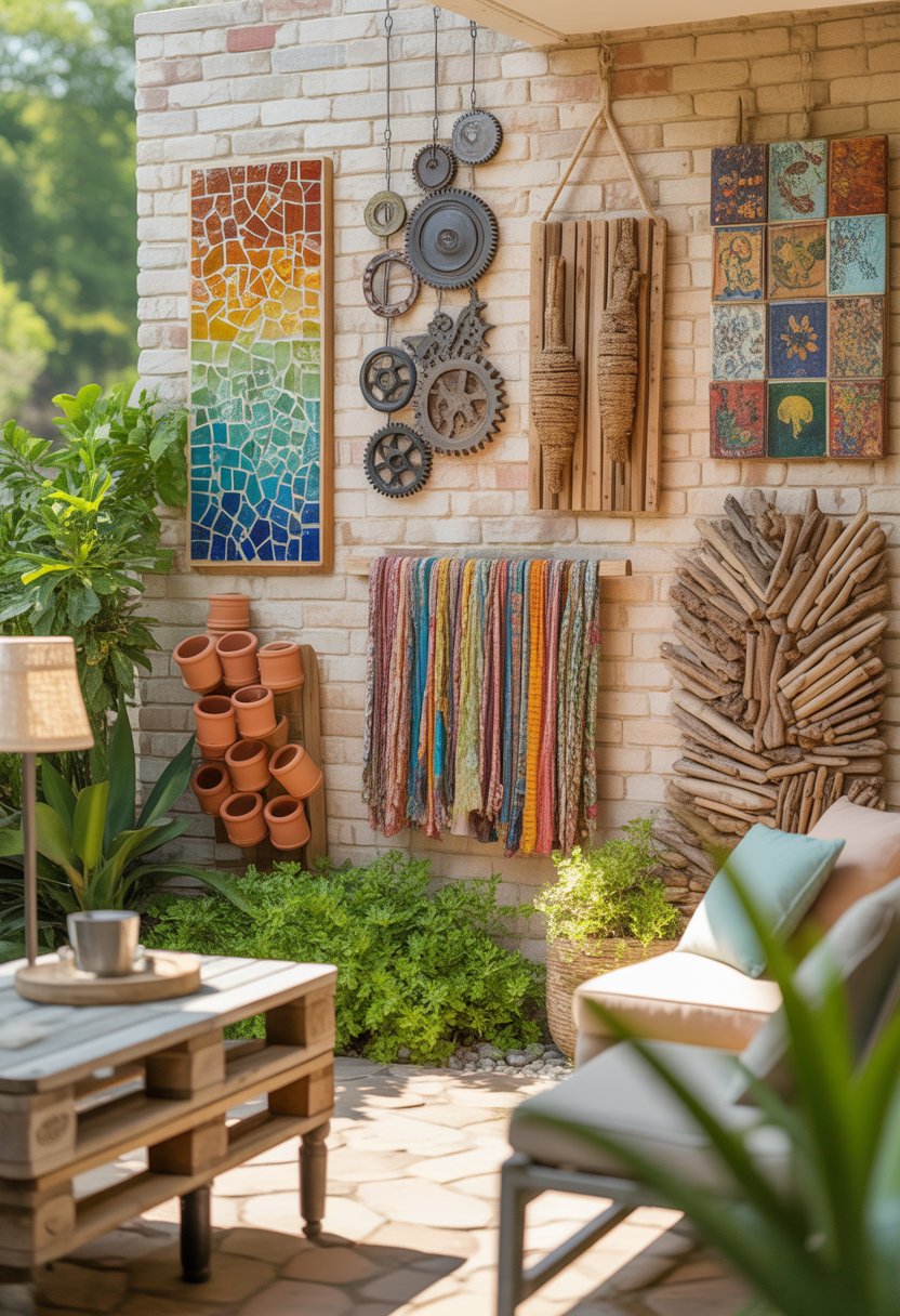 Turn 7 Unlikely Materials Into Stunning Patio Wall Decor